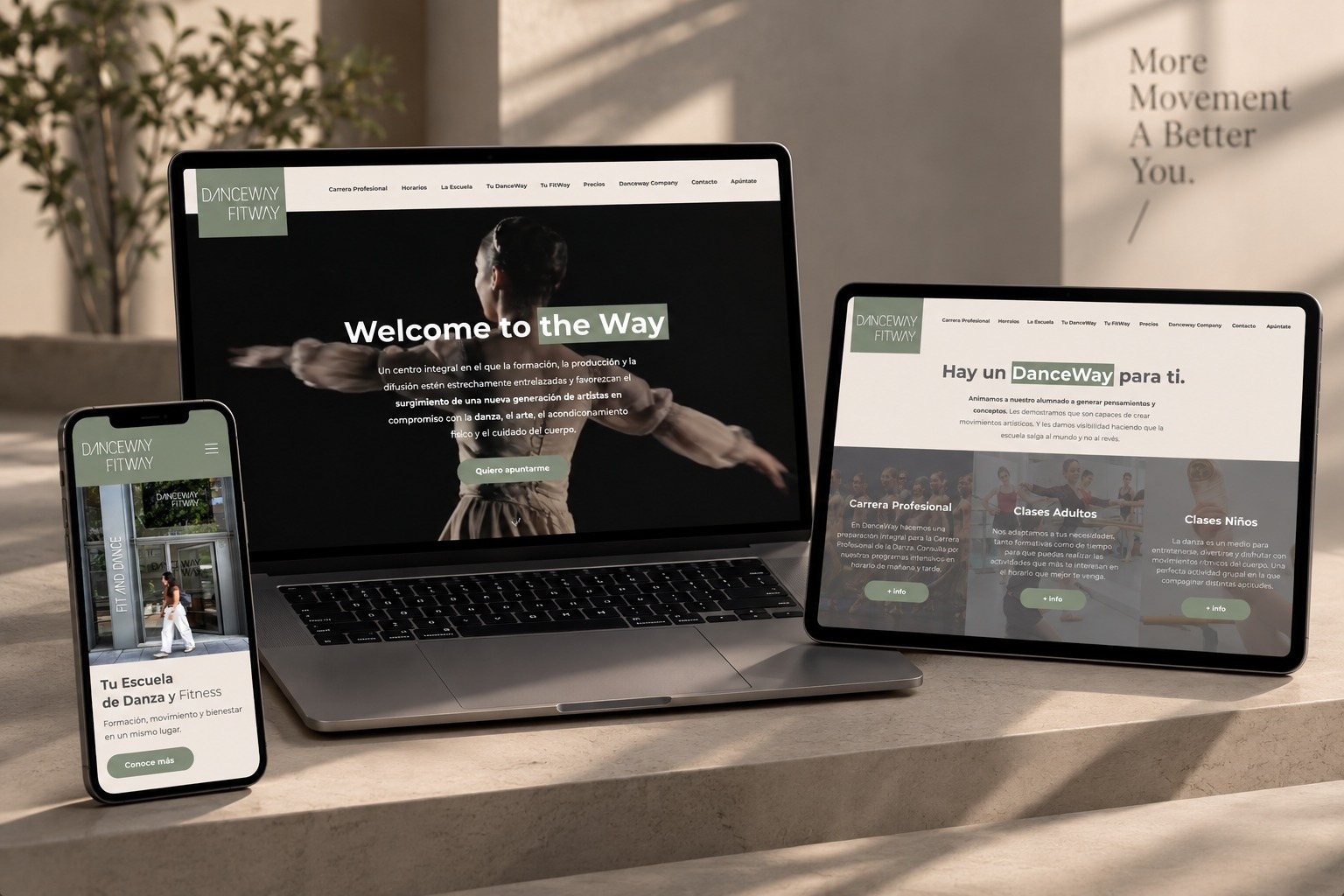 Danceway: web · diseño