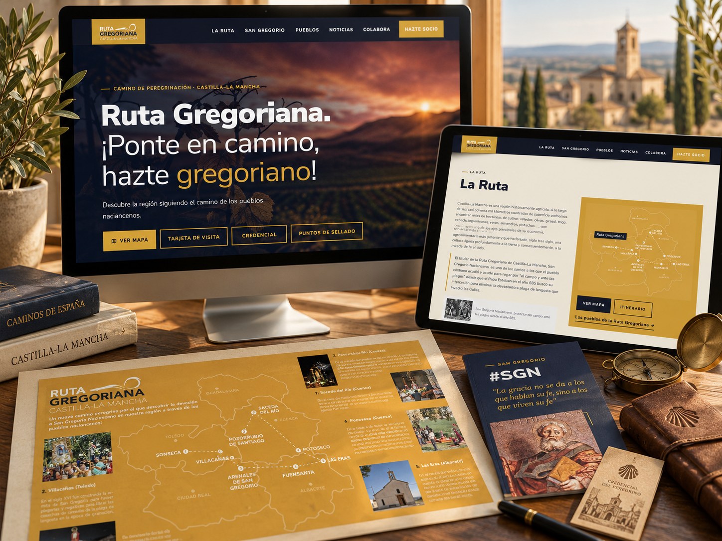 Ruta Gregoriana: diseño · web · impresión